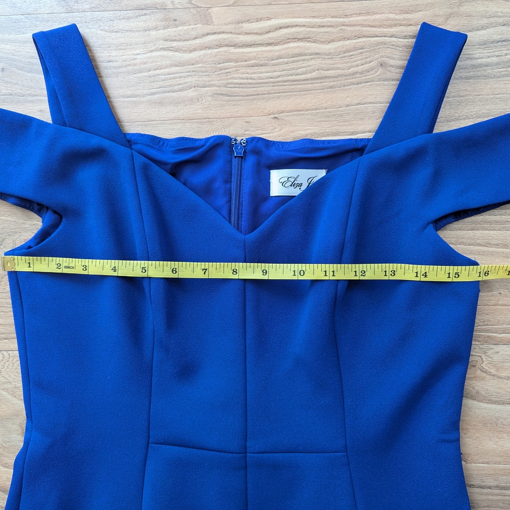 Blue Midi Cocktail Dress - Picture 7 of 8
